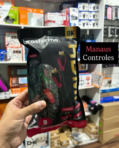 Cabo Hdmi 8K de 5 Metros Brasforma - Ultra Rápido 