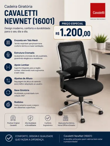 Cadeira Giratória Cavaletti