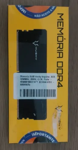 Memória RAM Husky Impulse 8GB 3200MHz DDR4 CL16 Preto