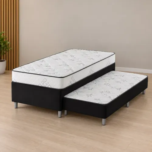 Cama Box Solteiro com Auxiliar Densidade 28