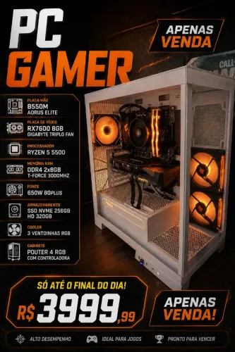 Pc gamer ja é menor valor