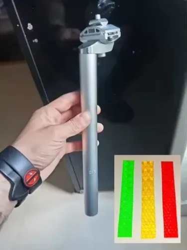 [Envio para todo o Brasil] Canote Prata Bicicleta Caloi 10 Speed Fixa 25.4 300 + 3 Adesivo
