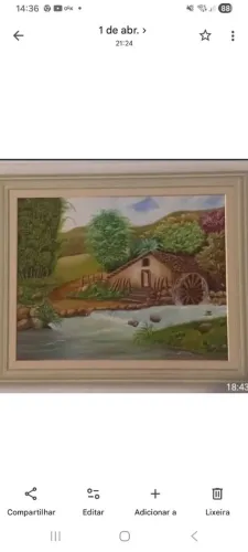 Tela pintura a óleo .1,08x 94 cm