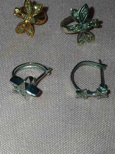 Piercing de orelha ouro 18k com brilhantes unidade