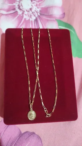 Vendo cordão Ouro 18k modelo tijolinho tamanho 60 centímetros maciço peso total 4.3 gramas