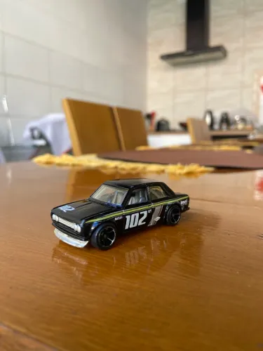 Hot Wheels '68 Datsun Bluebird 510 Preto #102 GT - Loose