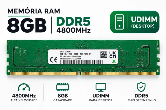 Memória ram ddr5 8gb