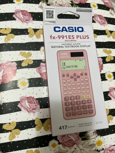 calculadora científica casio rosa, fx-991, esplus-pk, 417 funções