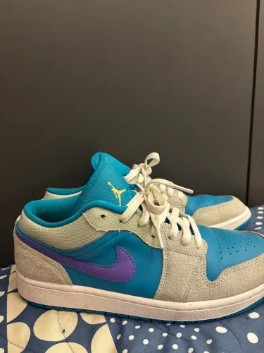 Tênis Air Jordan 1 Low SE Grey Blue Purple 42