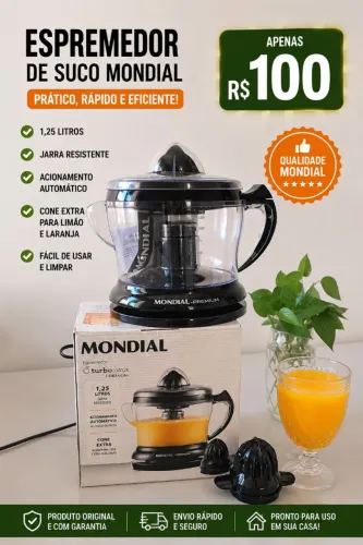 Espremedor de Suco Mondial Premium 1,25L