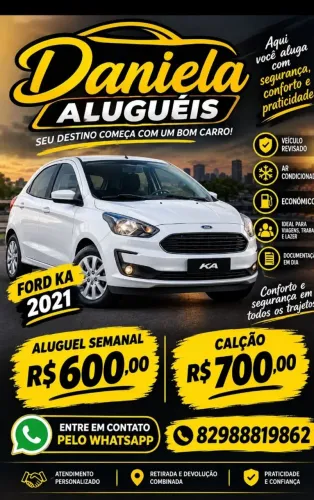 Alugo carro 600 a semana mais 700 de calção a troca de óleo e do inquilino e contrato em