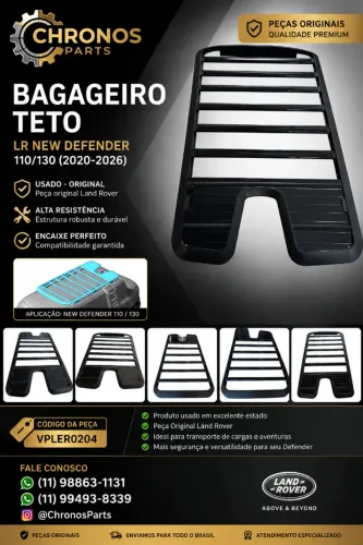 Bagageiro de Teto Original Land Rover Defender 110/130 2020 a 2026