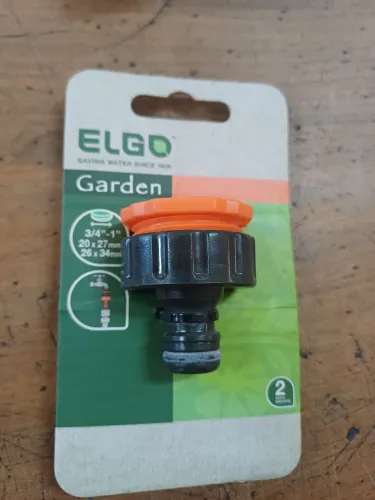 ACESSÓRIO IRRIGAÇÃO JARDIM ELGO - LQ04 CONECTOR TORNEIRA 1" X 3/4 .