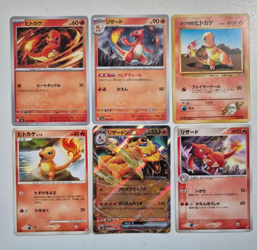 Pokemon TCG - Charmander, Charmeleon e Charizard EX japonês originais