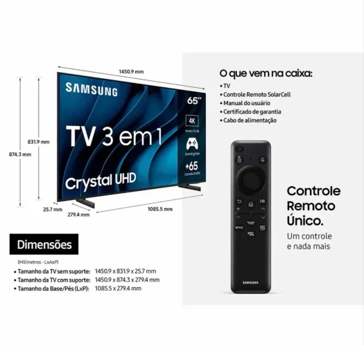 TV SMART 65 4K SAMSUNG 