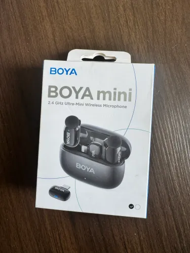 Microfone Sem Fio Boya mini-12 - Lighting e USB-C