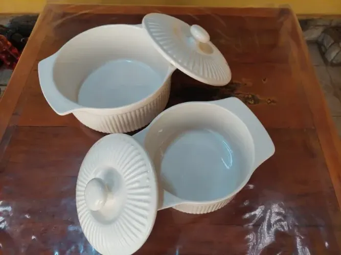 Caçarola em porcelana jogo com 2 peças