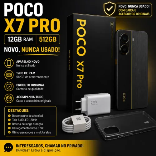 POCO X7 PRO 5G ? 512GB / 12GB RAM ? NOVO!