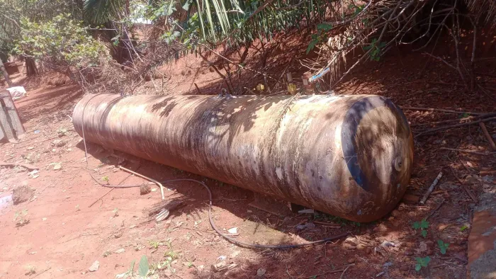 Tanque cilindro de aço carbono