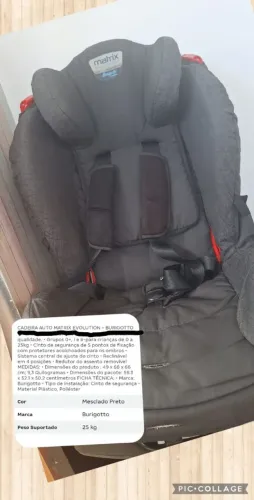 Cadeira para automovel Matrix Evolution Burigotto