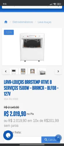 Lava louças 127V - 8 serviços