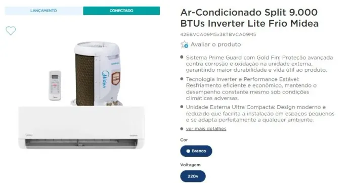 Ar condicionado Springer midea 9btus lacrado.