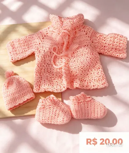 Conjuntinho de Crochê lindos 