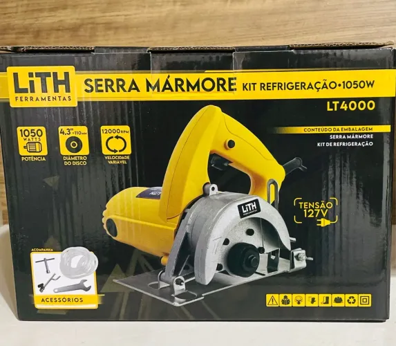 Serra Mármore Lith Ferramentas LT4000 - 1050W 127V (Com Kit Refrigeração) - Nova na Caixa
