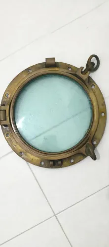 4 Escotilhas Náuticas Antiga Bronze Maciço Original 38cm - Decoração Barco Navio
