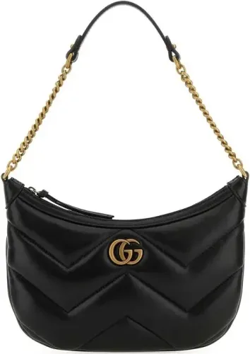 Bolsa Gucci Gg Marmont Small Shoulder Preta