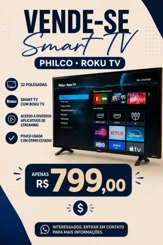 Smar tv Philco 32 polegadas Roku tv