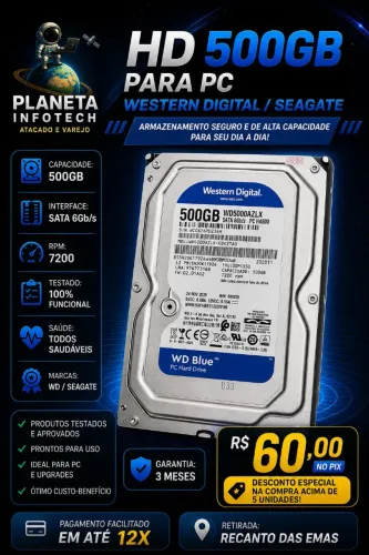 HD 500gb para PC ( com garantia )