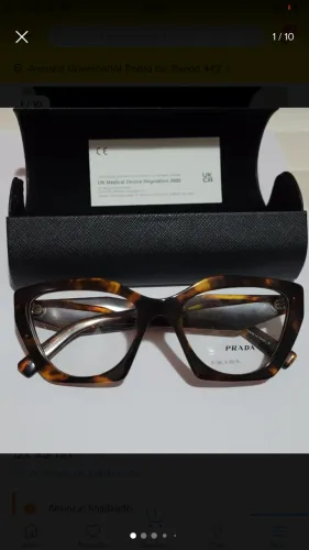 Óculos Prada (Armação) pr 09yv vau1o1 54 light havana 54/18/140 c/ NF
