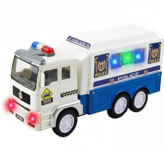 Caminhão da Polícia, bate e volta com luz e som