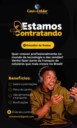 Vaga para consultor de vendas 