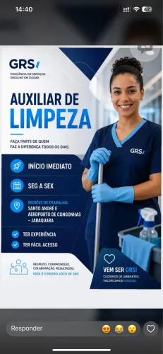 Auxiliar de limpeza