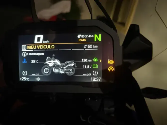 Moto BMW 800 GS Plus, azul, único dono, 2.160km