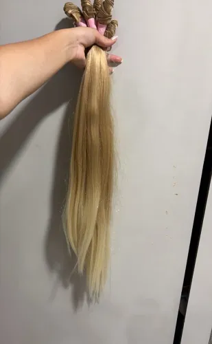 Cabelo loiro 4 telas mega hair