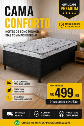 Cama Solteiro Acoplada 7cm Espuma Selada