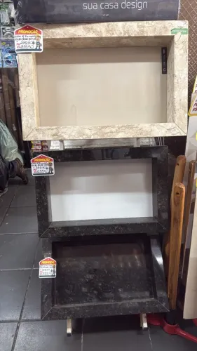 Nicho para banheiro de Pedra com fundo e sem fundo