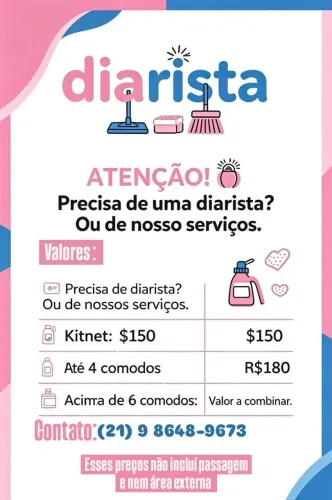 Quer aquela faxina só me chamar