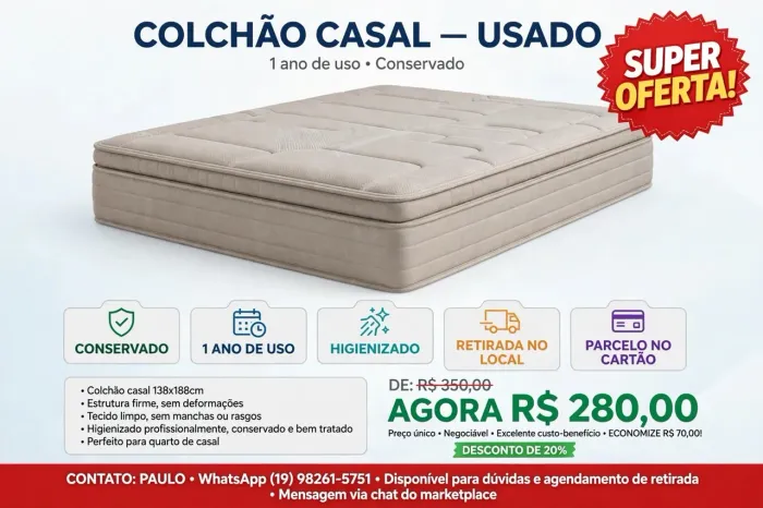 COLCHÃO CASAL