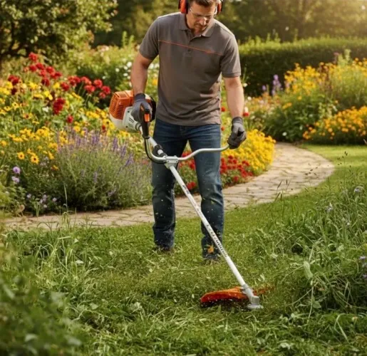 Roçadeira elétrica duas lâminas 