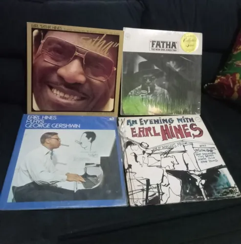 Lote 4 LPs discos vinil Jazz Earl Hines importados 2 duplos