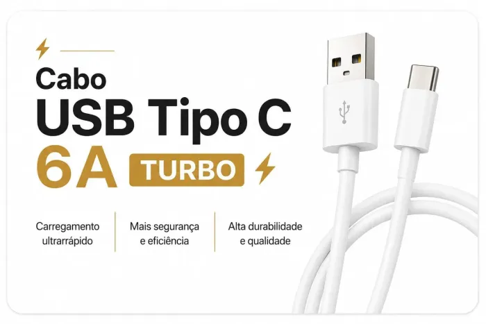 Queima de Estoque Cabos USB Tipo C Turbo