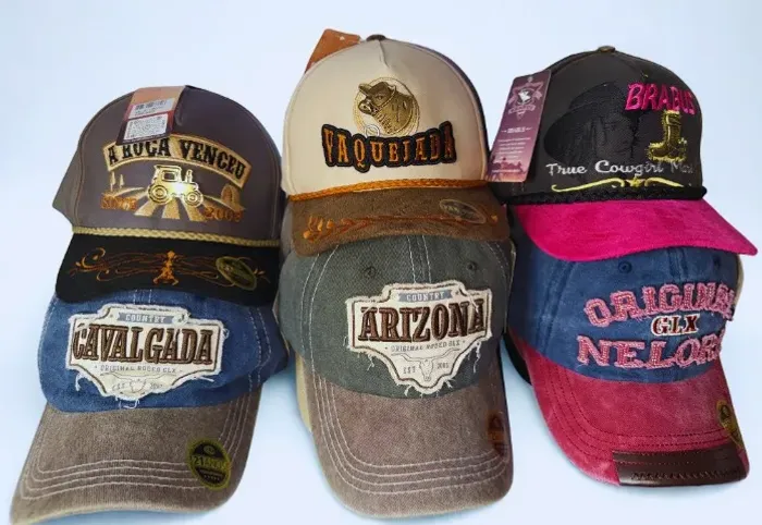 Lote de Bonés country novos com etiqueta
