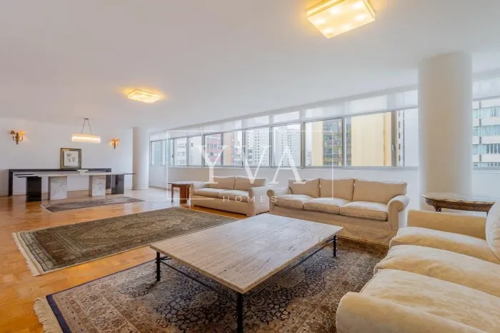 Apartamento de 272 m² no melhor de Higienópolis 3 dormitórios, 2 vagas e vista panorâmica