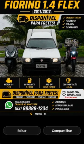 Fretes com Fiorino e moto 
