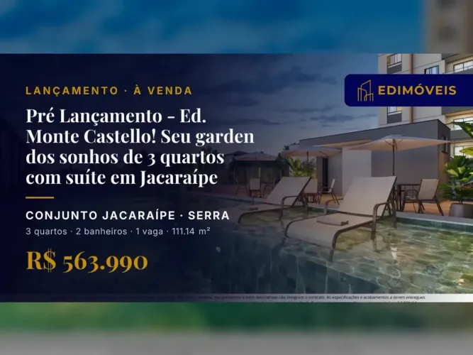 Oportunidade Imperdível em Conjunto Jacaraípe: Apartamento Garden de 3 Quartos!