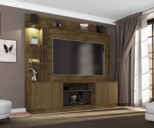 Estante Home para Tv Até 65'' 2 Portas Atlanta Bechara **novo na caixa**